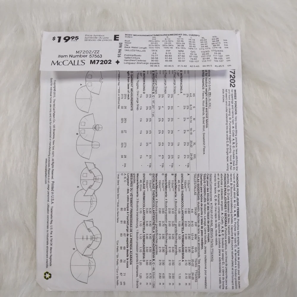 McCalls mccall sewing